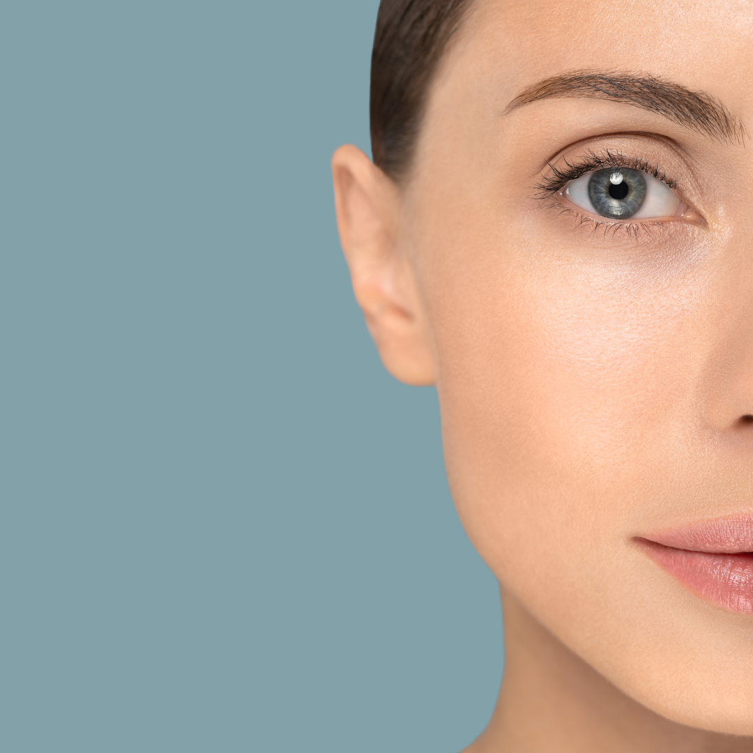 Woman with right side of face visible promoting Brow Wow